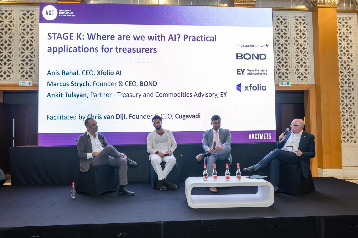 Marcus Strych speaking at ACT Middle East treasury conference